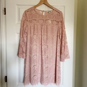 Pink lace dress